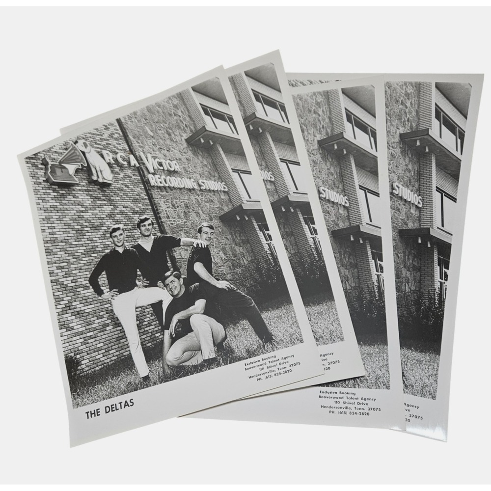 Vintage 80s The Deltas Rockabilly Music Band Press Photos Set of 4 Beaver Talent
